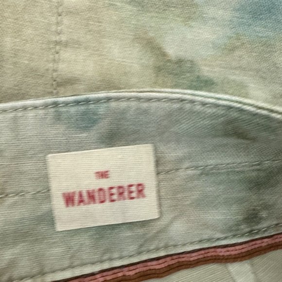 Anthropologie The Wanderer Pants Womens Size 29 Tie Dye Green High Rise Pants - Picture 7 of 9